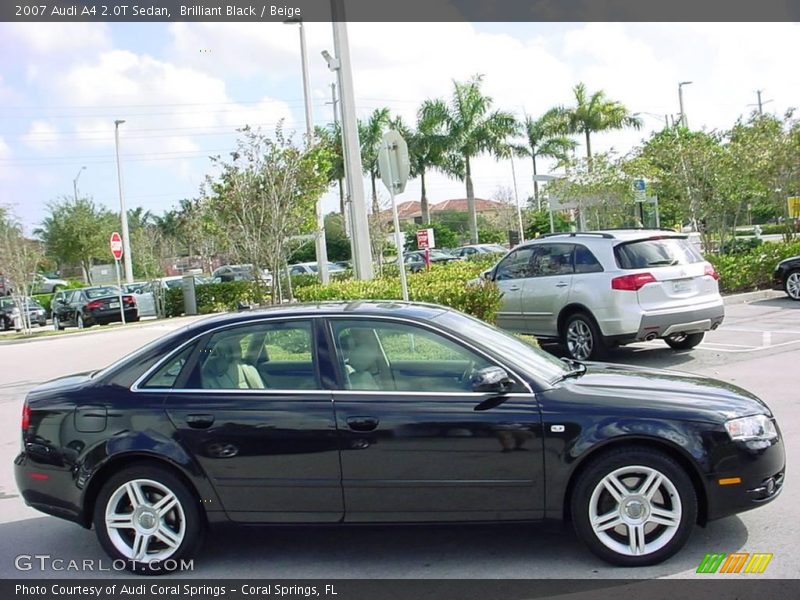 Brilliant Black / Beige 2007 Audi A4 2.0T Sedan