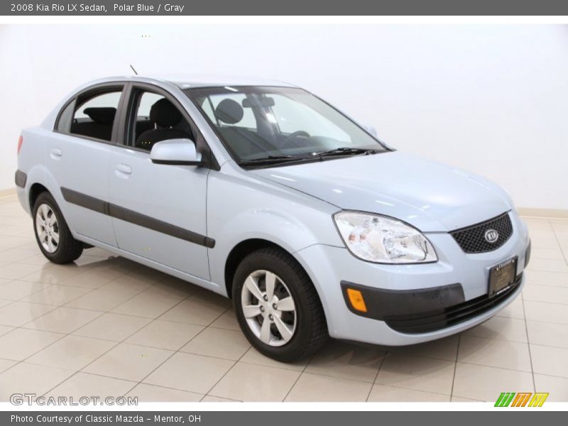 Polar Blue / Gray 2008 Kia Rio LX Sedan