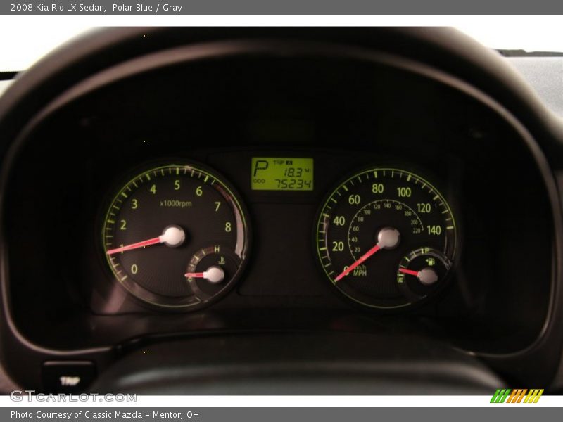 Polar Blue / Gray 2008 Kia Rio LX Sedan