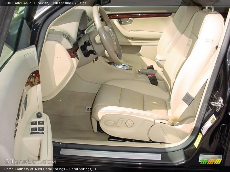 Brilliant Black / Beige 2007 Audi A4 2.0T Sedan