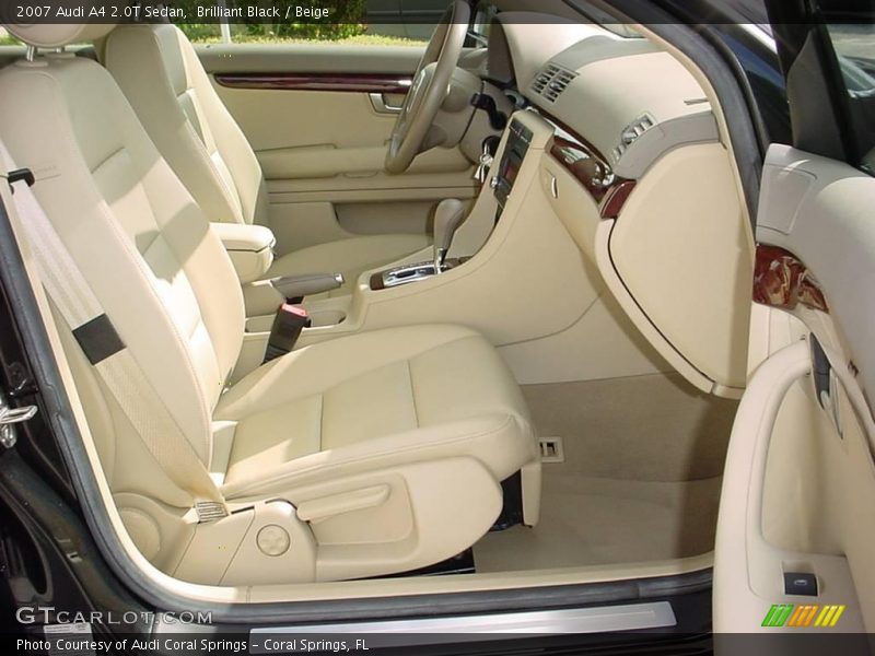 Brilliant Black / Beige 2007 Audi A4 2.0T Sedan