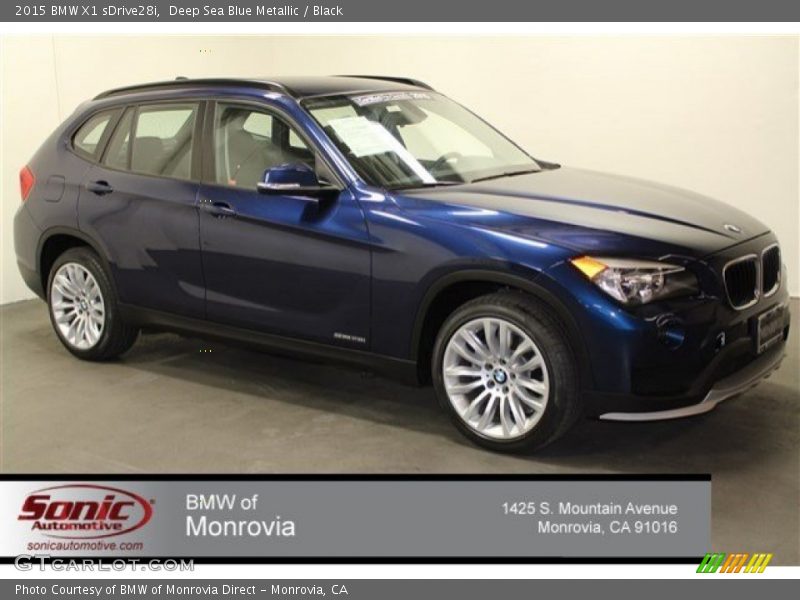 Deep Sea Blue Metallic / Black 2015 BMW X1 sDrive28i
