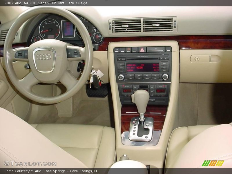 Brilliant Black / Beige 2007 Audi A4 2.0T Sedan