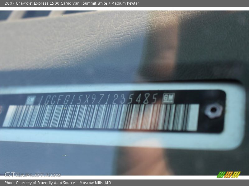Summit White / Medium Pewter 2007 Chevrolet Express 1500 Cargo Van