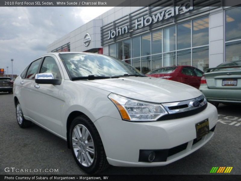 White Suede / Charcoal Black 2010 Ford Focus SEL Sedan