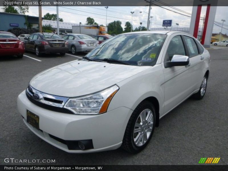 White Suede / Charcoal Black 2010 Ford Focus SEL Sedan