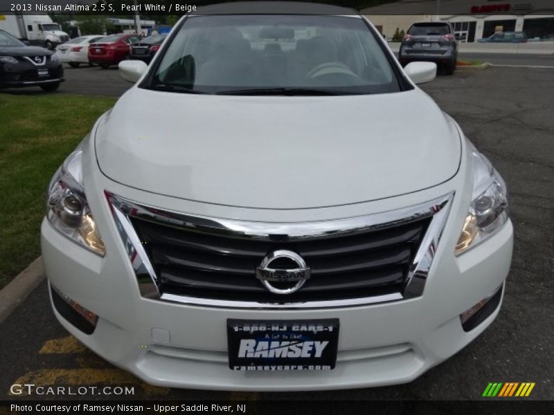 Pearl White / Beige 2013 Nissan Altima 2.5 S