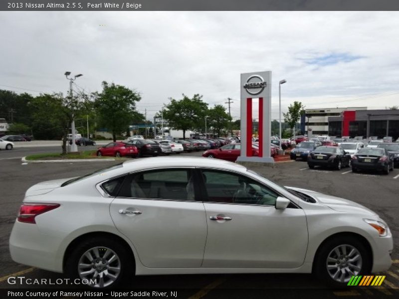 Pearl White / Beige 2013 Nissan Altima 2.5 S