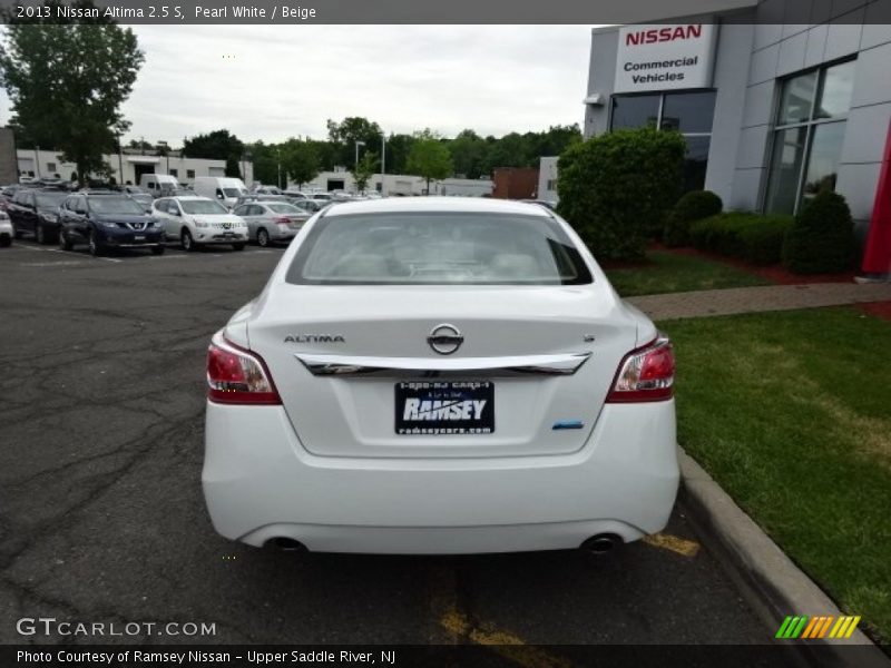 Pearl White / Beige 2013 Nissan Altima 2.5 S