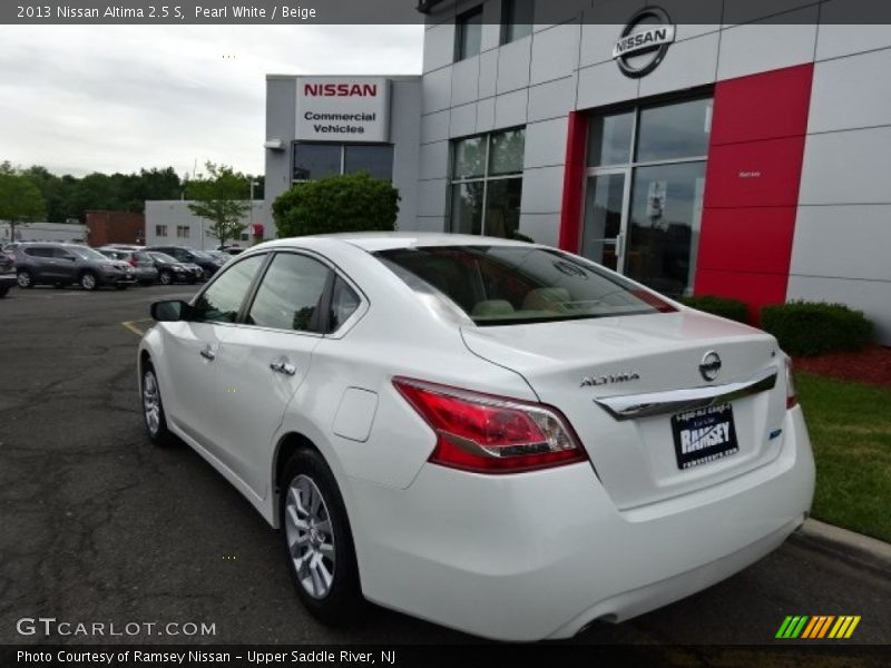 Pearl White / Beige 2013 Nissan Altima 2.5 S