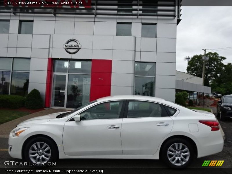 Pearl White / Beige 2013 Nissan Altima 2.5 S