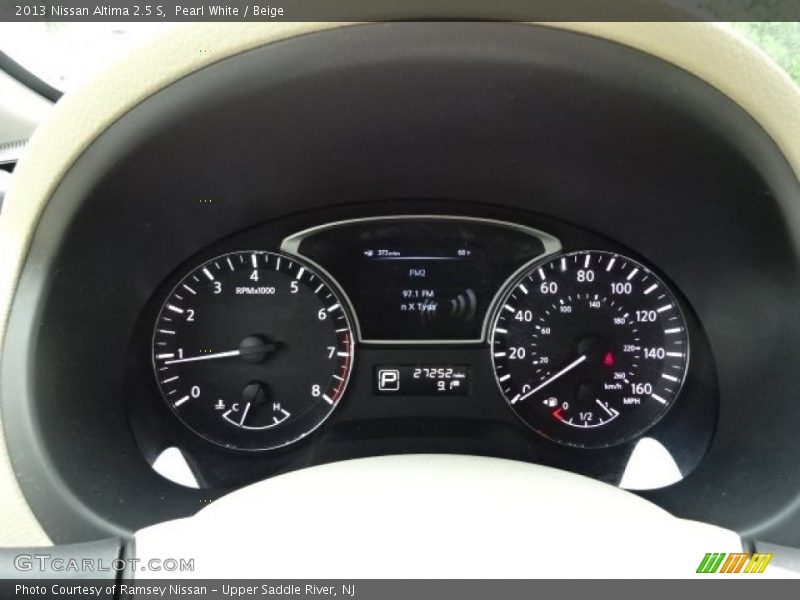 Pearl White / Beige 2013 Nissan Altima 2.5 S