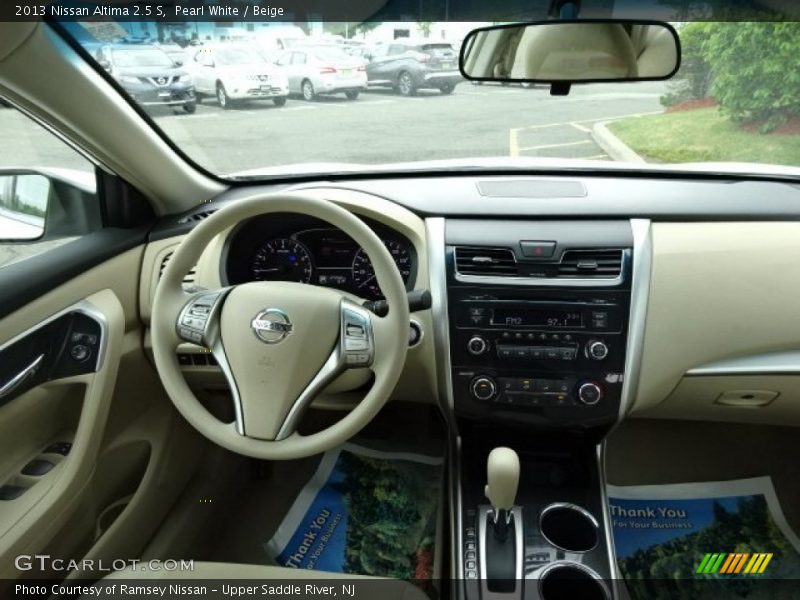Pearl White / Beige 2013 Nissan Altima 2.5 S
