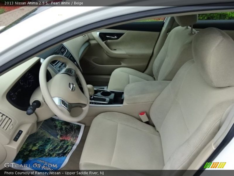 Pearl White / Beige 2013 Nissan Altima 2.5 S