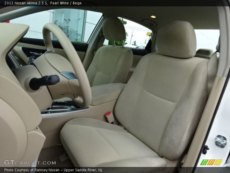 Pearl White / Beige 2013 Nissan Altima 2.5 S