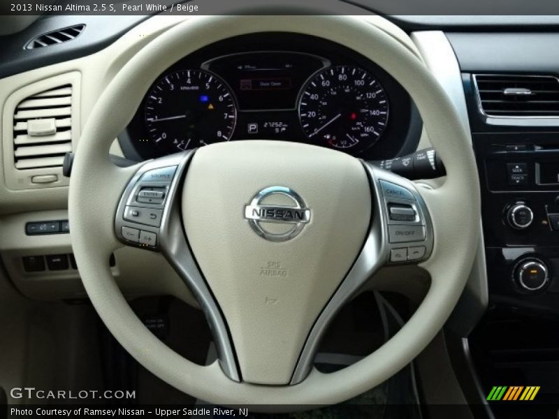Pearl White / Beige 2013 Nissan Altima 2.5 S