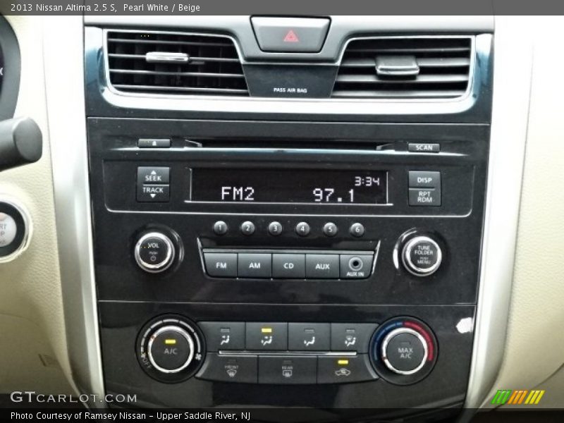 Pearl White / Beige 2013 Nissan Altima 2.5 S