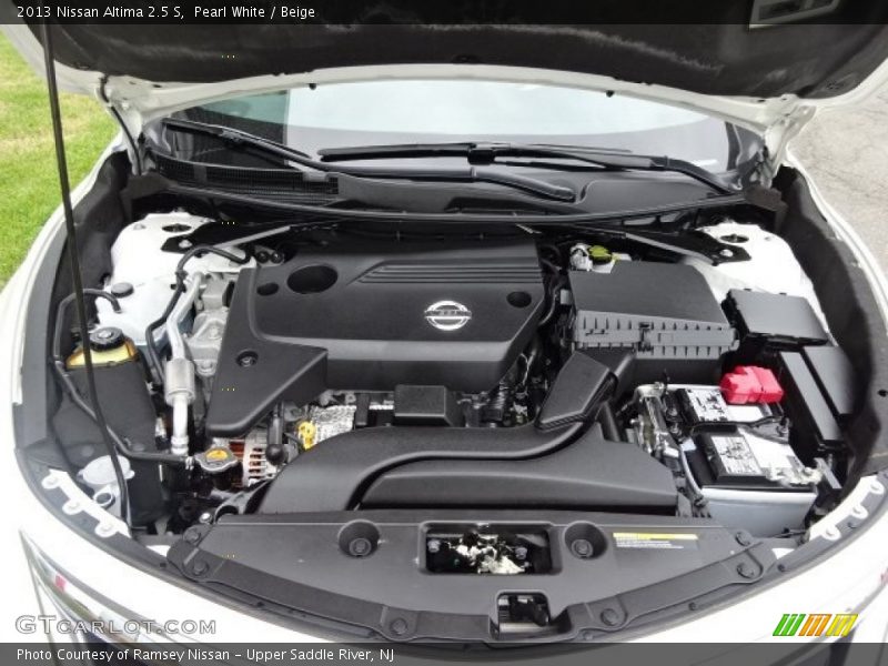 Pearl White / Beige 2013 Nissan Altima 2.5 S
