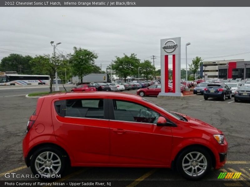 Inferno Orange Metallic / Jet Black/Brick 2012 Chevrolet Sonic LT Hatch