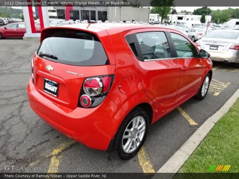 Inferno Orange Metallic / Jet Black/Brick 2012 Chevrolet Sonic LT Hatch