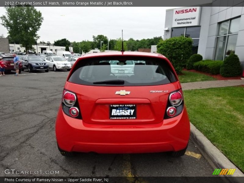 Inferno Orange Metallic / Jet Black/Brick 2012 Chevrolet Sonic LT Hatch
