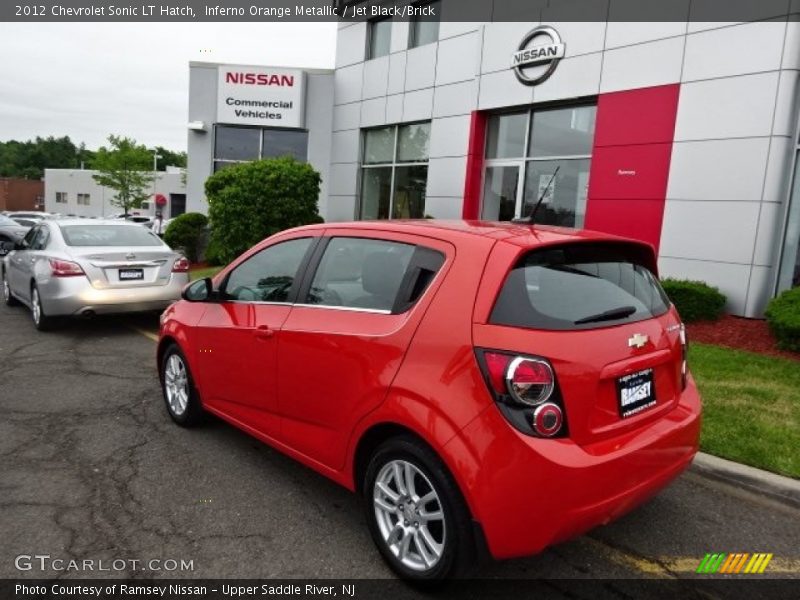Inferno Orange Metallic / Jet Black/Brick 2012 Chevrolet Sonic LT Hatch