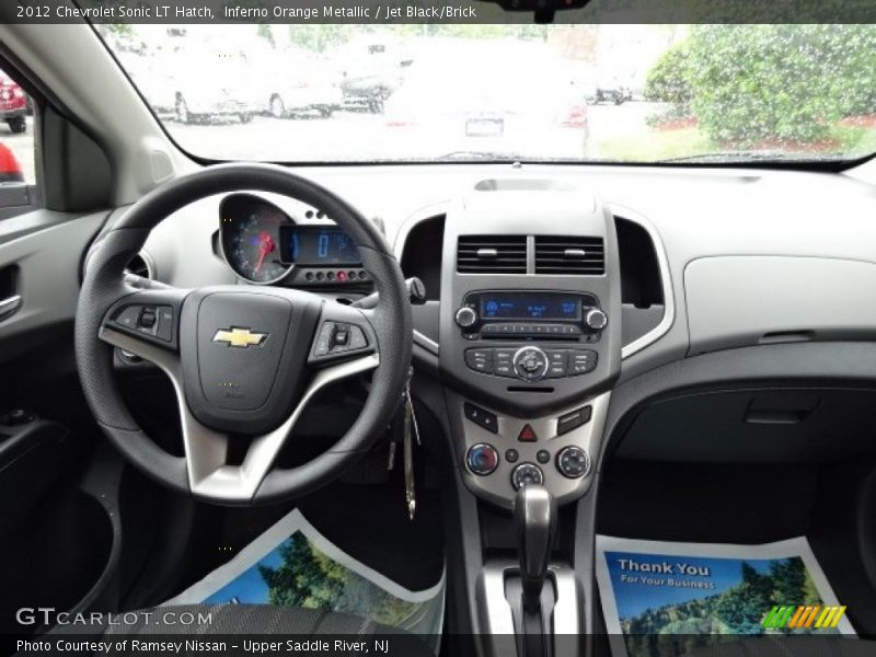 Inferno Orange Metallic / Jet Black/Brick 2012 Chevrolet Sonic LT Hatch
