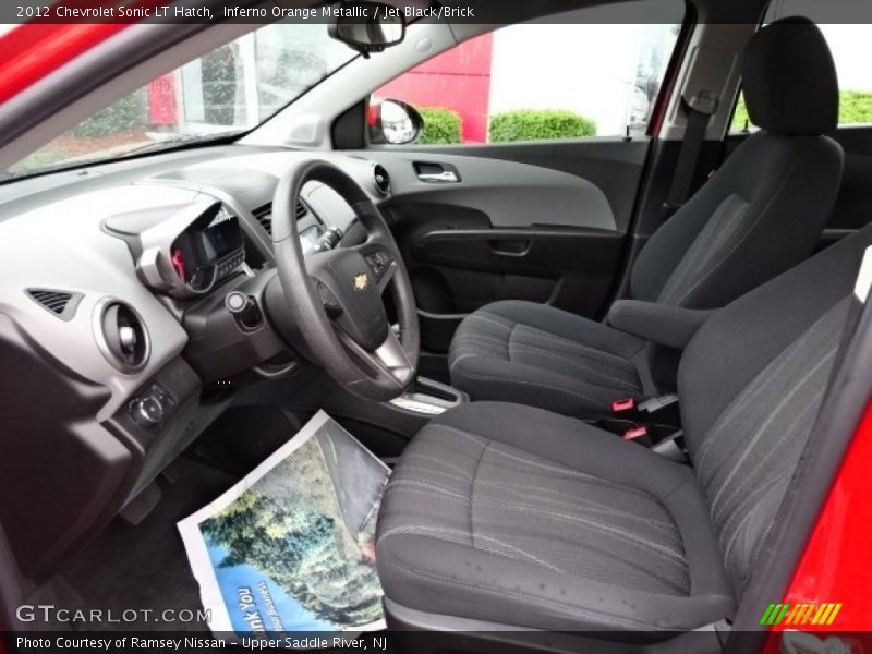 Inferno Orange Metallic / Jet Black/Brick 2012 Chevrolet Sonic LT Hatch
