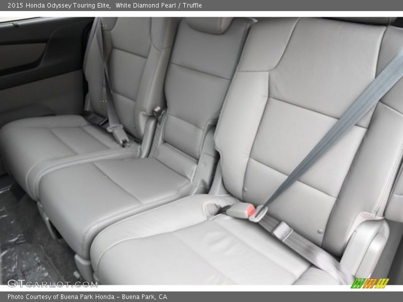 White Diamond Pearl / Truffle 2015 Honda Odyssey Touring Elite