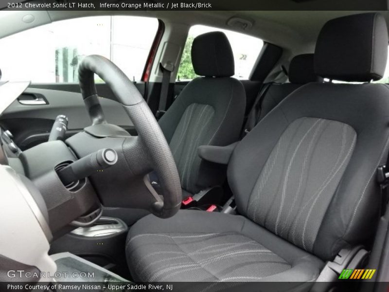Inferno Orange Metallic / Jet Black/Brick 2012 Chevrolet Sonic LT Hatch