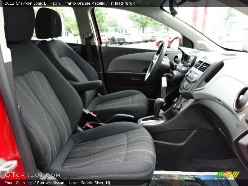 Inferno Orange Metallic / Jet Black/Brick 2012 Chevrolet Sonic LT Hatch