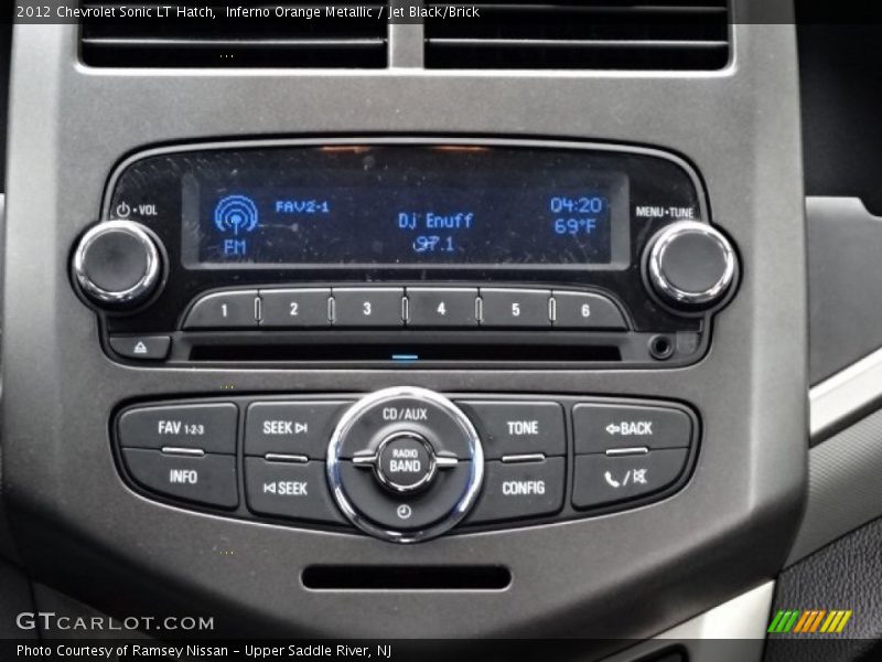 Inferno Orange Metallic / Jet Black/Brick 2012 Chevrolet Sonic LT Hatch