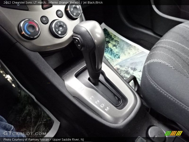 Inferno Orange Metallic / Jet Black/Brick 2012 Chevrolet Sonic LT Hatch