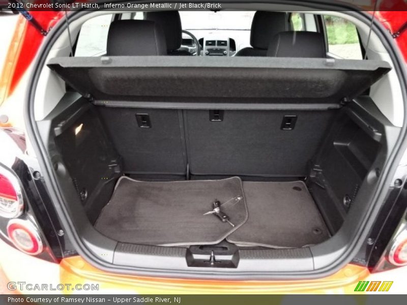 Inferno Orange Metallic / Jet Black/Brick 2012 Chevrolet Sonic LT Hatch
