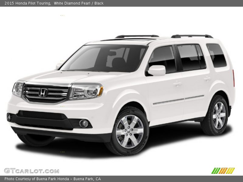 White Diamond Pearl / Black 2015 Honda Pilot Touring