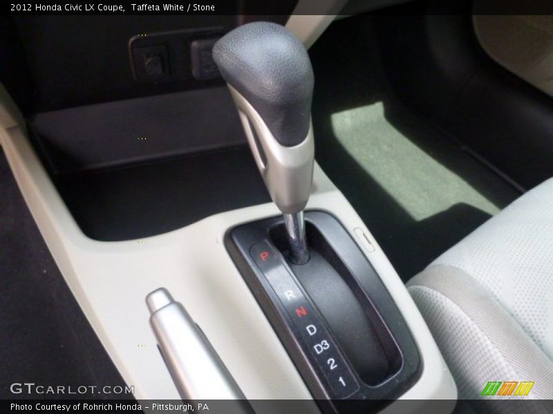 Taffeta White / Stone 2012 Honda Civic LX Coupe