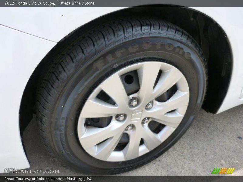 Taffeta White / Stone 2012 Honda Civic LX Coupe