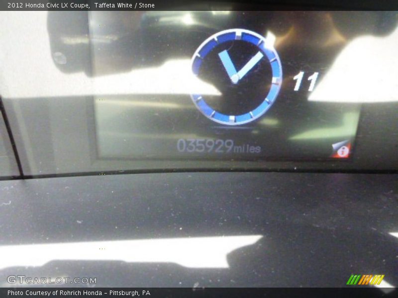 Taffeta White / Stone 2012 Honda Civic LX Coupe
