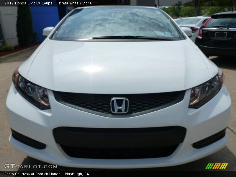 Taffeta White / Stone 2012 Honda Civic LX Coupe
