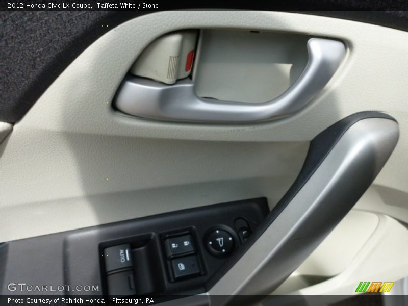Taffeta White / Stone 2012 Honda Civic LX Coupe
