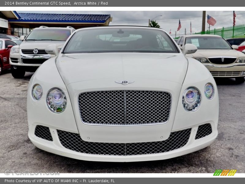 Arctica White / Red 2014 Bentley Continental GTC Speed