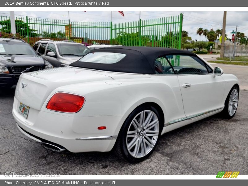 Arctica White / Red 2014 Bentley Continental GTC Speed