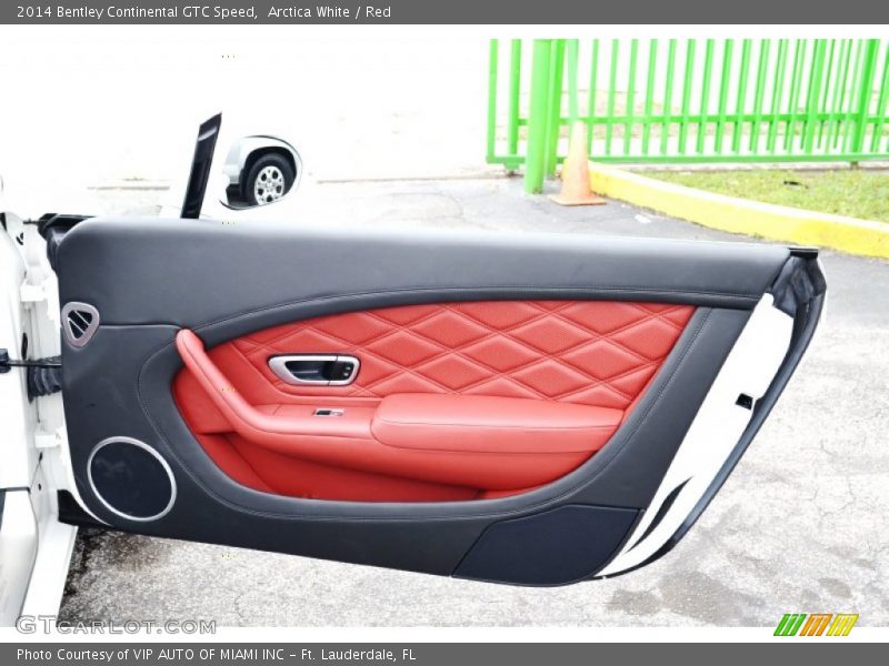 Arctica White / Red 2014 Bentley Continental GTC Speed