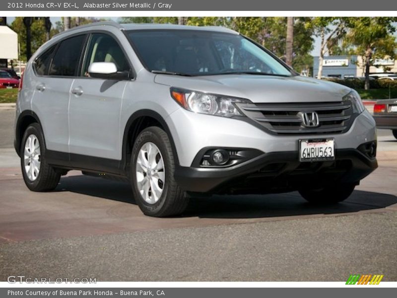 Alabaster Silver Metallic / Gray 2012 Honda CR-V EX-L