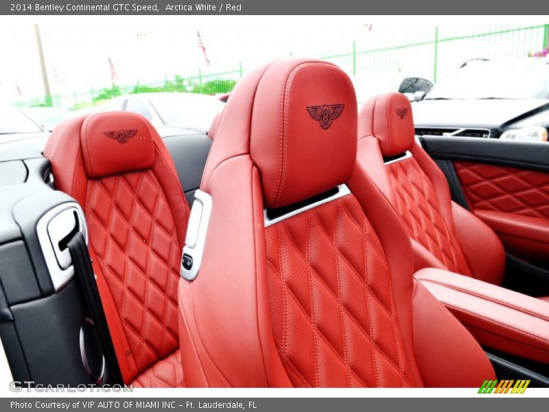 Arctica White / Red 2014 Bentley Continental GTC Speed