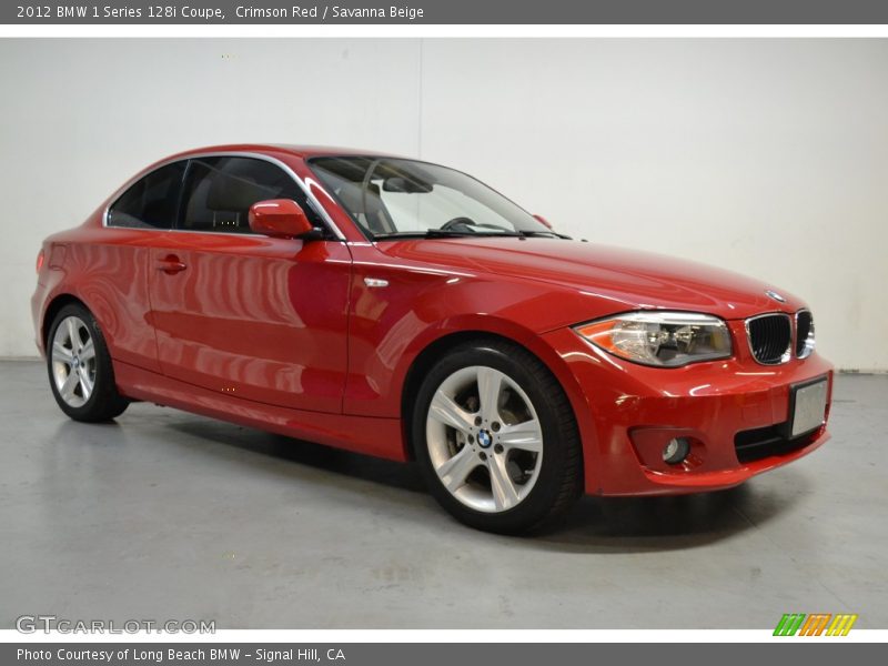 Crimson Red / Savanna Beige 2012 BMW 1 Series 128i Coupe