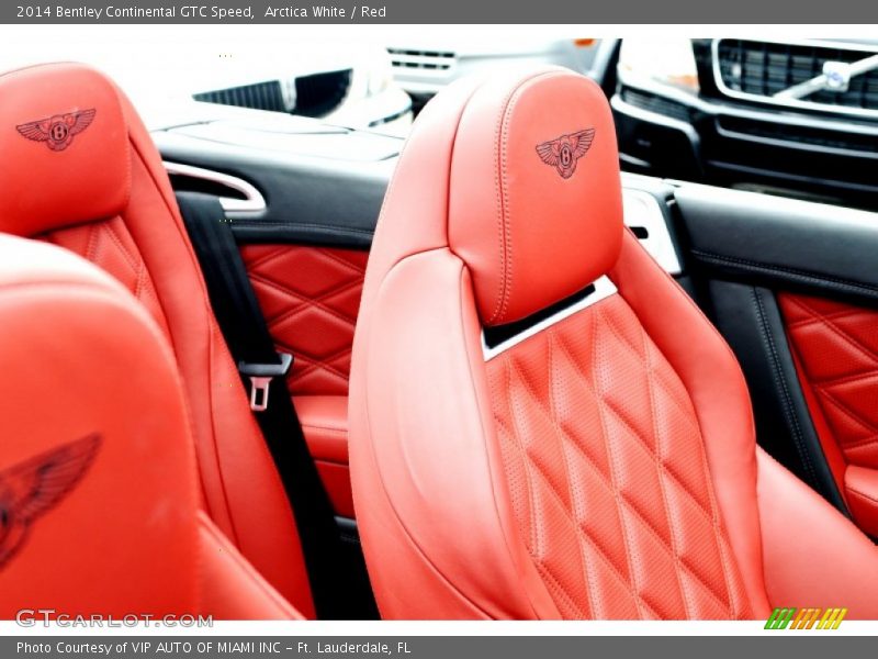 Arctica White / Red 2014 Bentley Continental GTC Speed