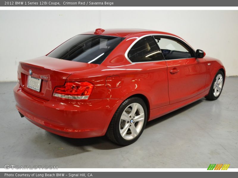 Crimson Red / Savanna Beige 2012 BMW 1 Series 128i Coupe