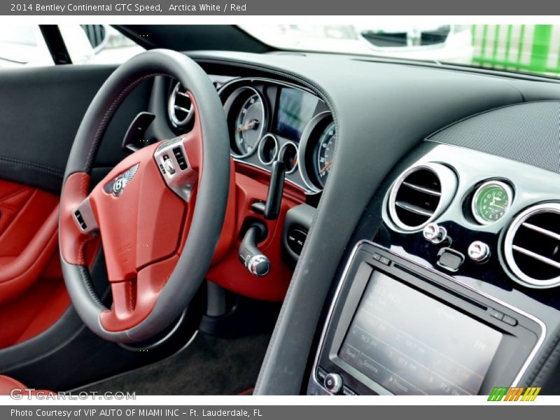 Arctica White / Red 2014 Bentley Continental GTC Speed