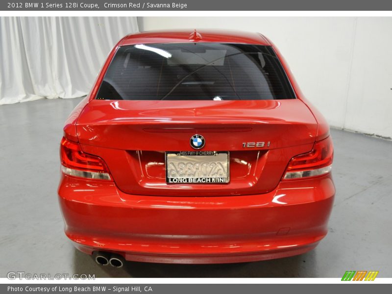 Crimson Red / Savanna Beige 2012 BMW 1 Series 128i Coupe